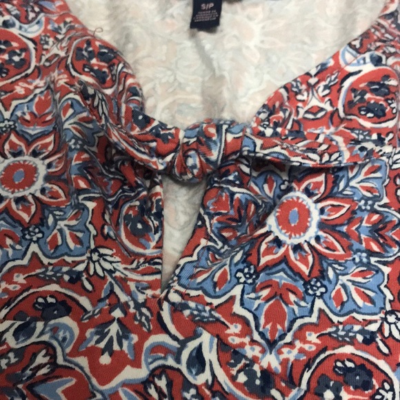 Orange and Blue patterned dress - Picture 2 of 4